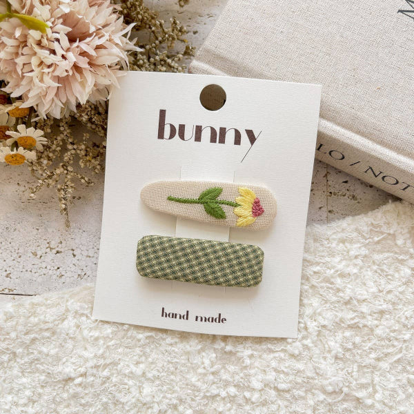 Fabric Hair Clip Set