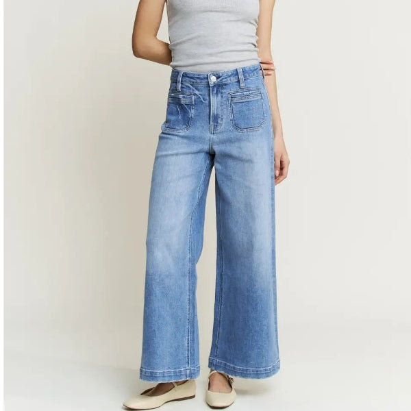 Wide Leg Cropped Denim