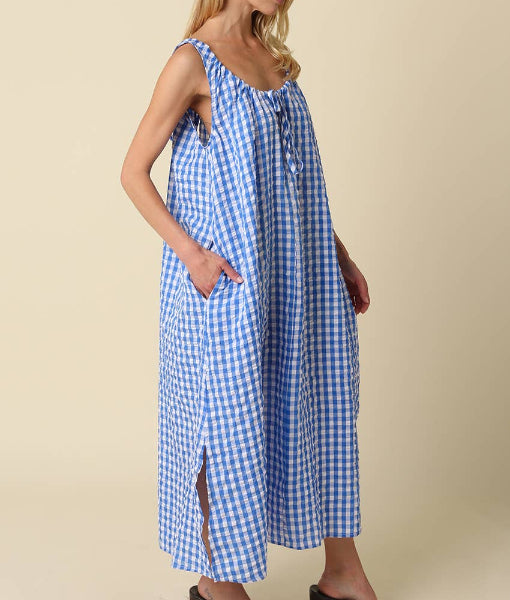 Lyla Gingham Maxi Dress