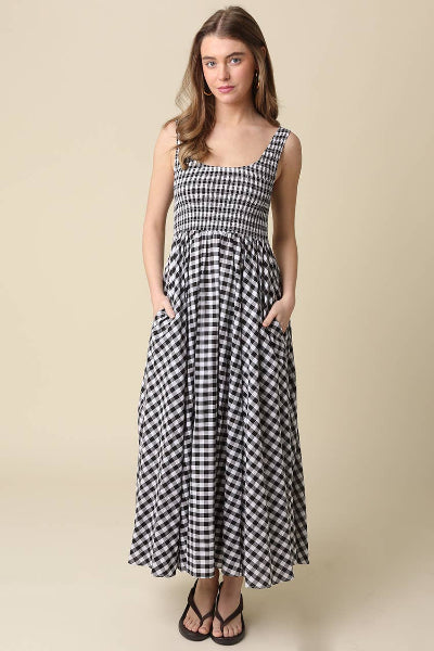 Maren Gingham Maxi Dress