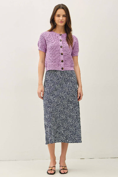 June Floral Skirt NAVY