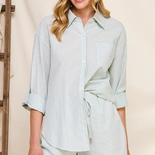 Sage Sally Button Down