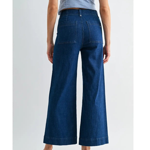 Navy Orchid Wide Leg Denim