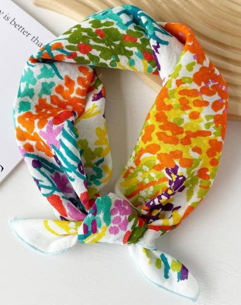 Cotton Floral Bandana Scarf