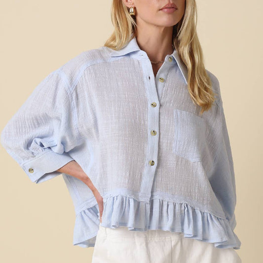 Kali Ruffle Hem Top