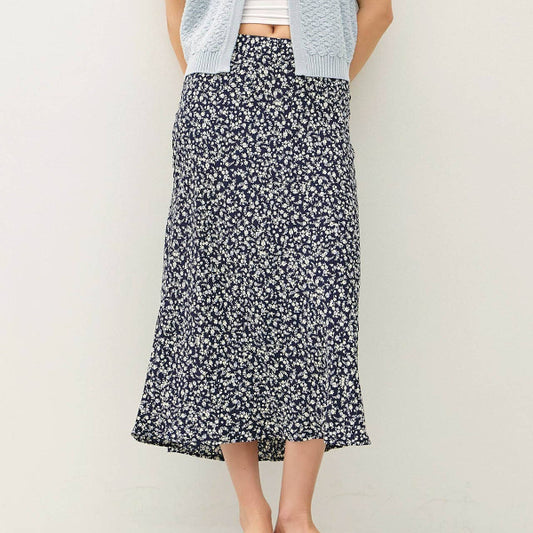 June Floral Skirt NAVY
