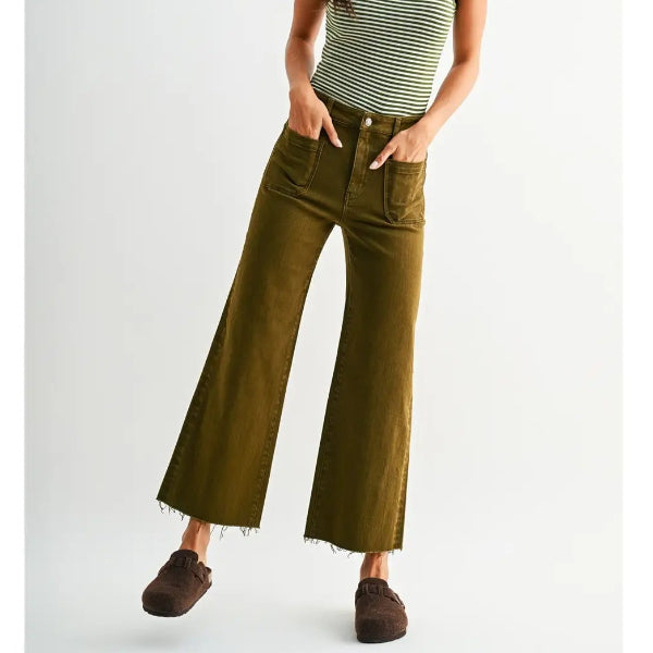 HR Wide Leg Crop in Tom Thumb