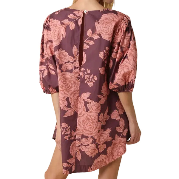 Rose Floral Mini Dress