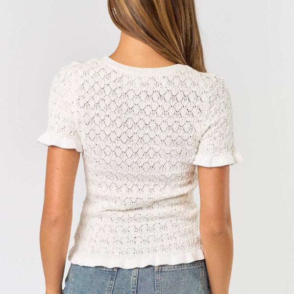 Girly Crochet Sweater Top