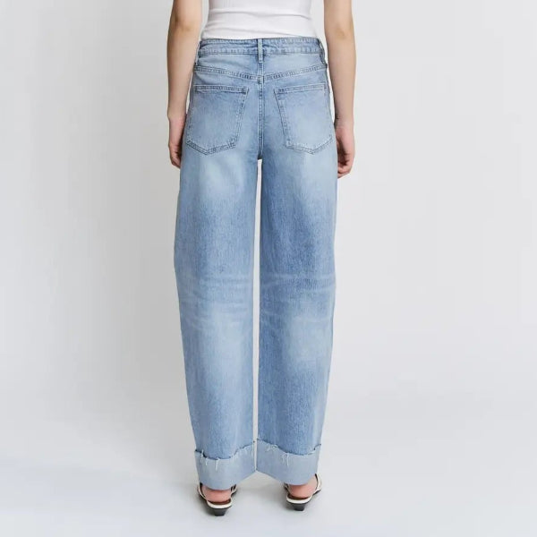 Cuffed Slight Barrel Denim