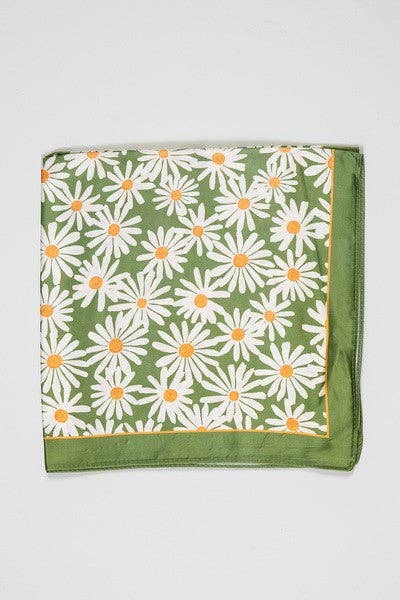 Green Daisy Bandana