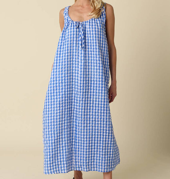 Lyla Gingham Maxi Dress