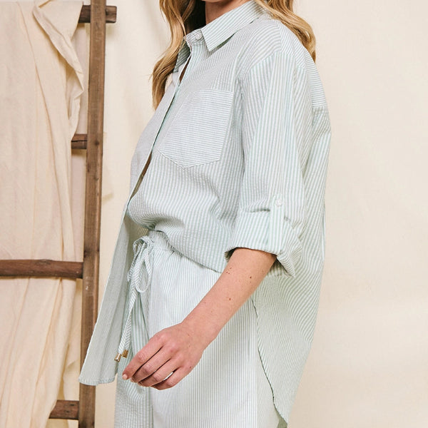 Sage Sally Button Down