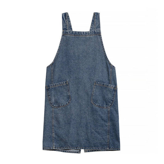 Cotton Canvas Washed Denim Apron