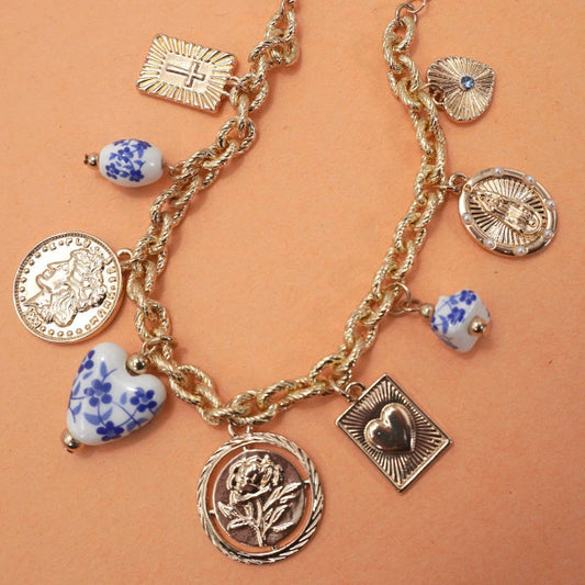 Blue Beauty Charm Bracelet