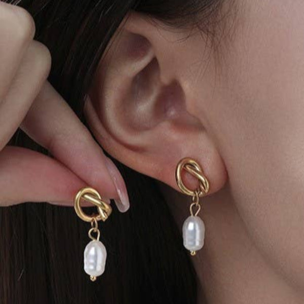 Sea Isle Pearl Drop Earrings