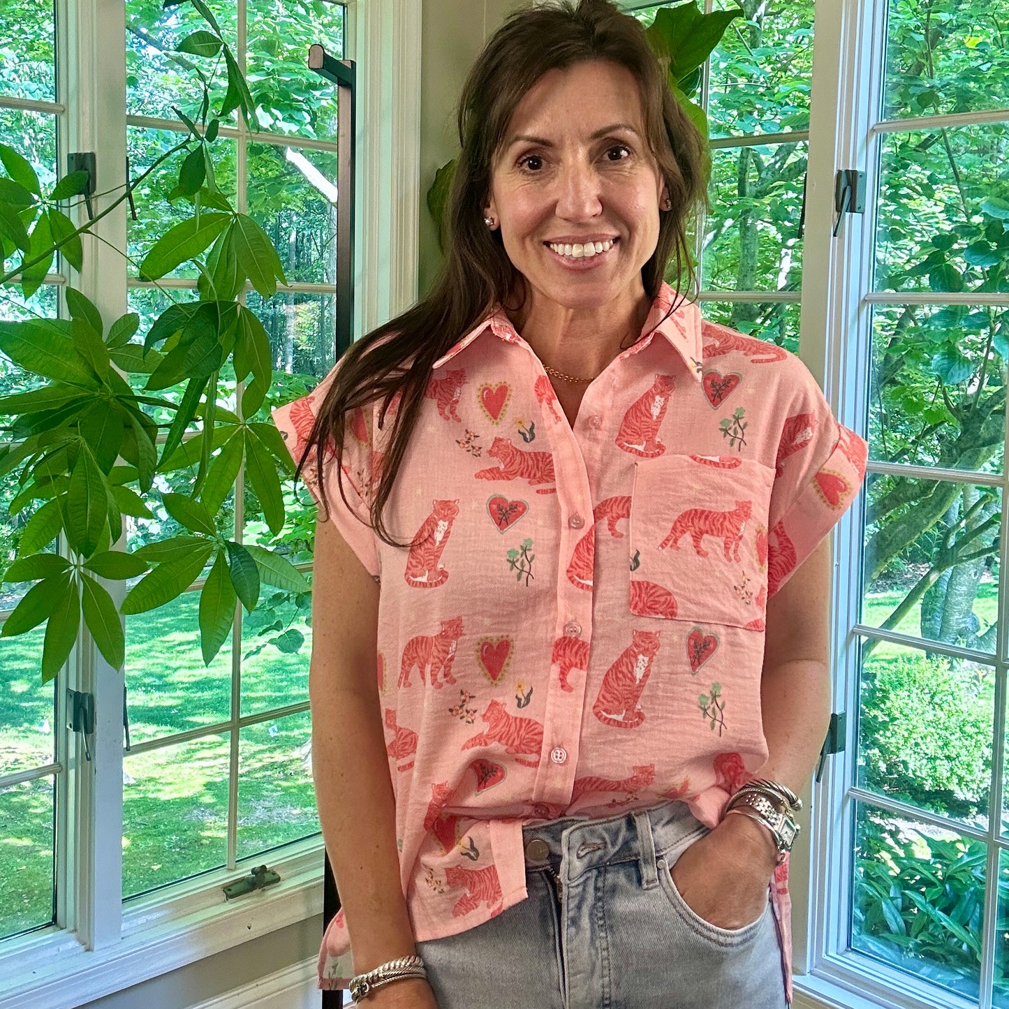 Sweet Tiger Button Down