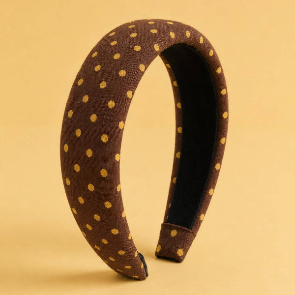 Padded Polka Dot Fabric Headband