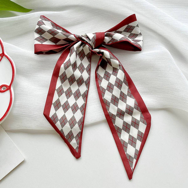 Red Skinny Twilly Scarf