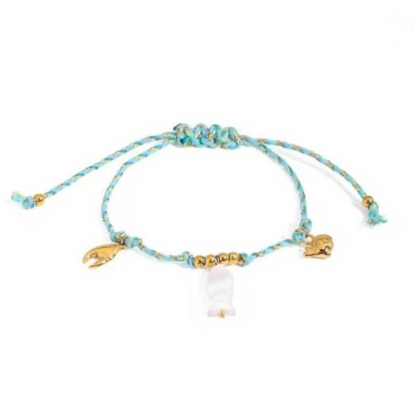 Sea Treasure Corded Charm Bracelet