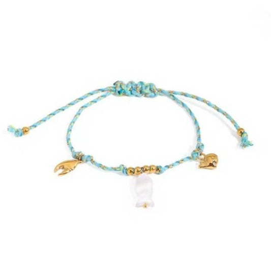 Sea Treasure Corded Charm Bracelet