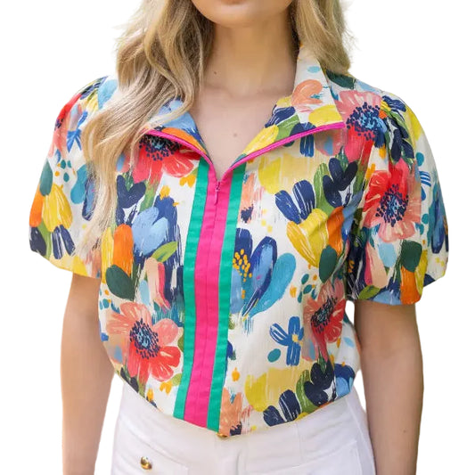 Zippy Watercolor Top