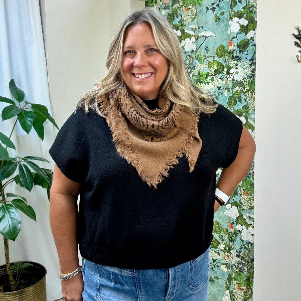 Wool Blend Bandana Scarf