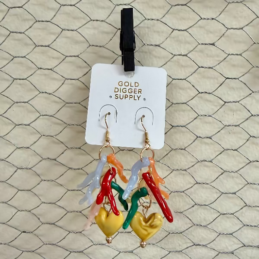 Rainbow Coral Earrings