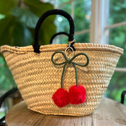 Pom Pom Cherry Bag Charm