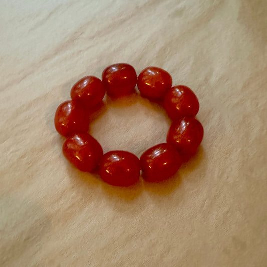 Rust Big Bead Bracelet