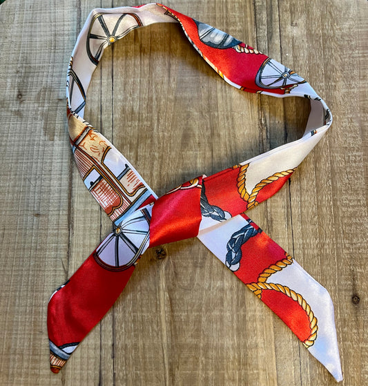 Red Sailor Neck Scarf