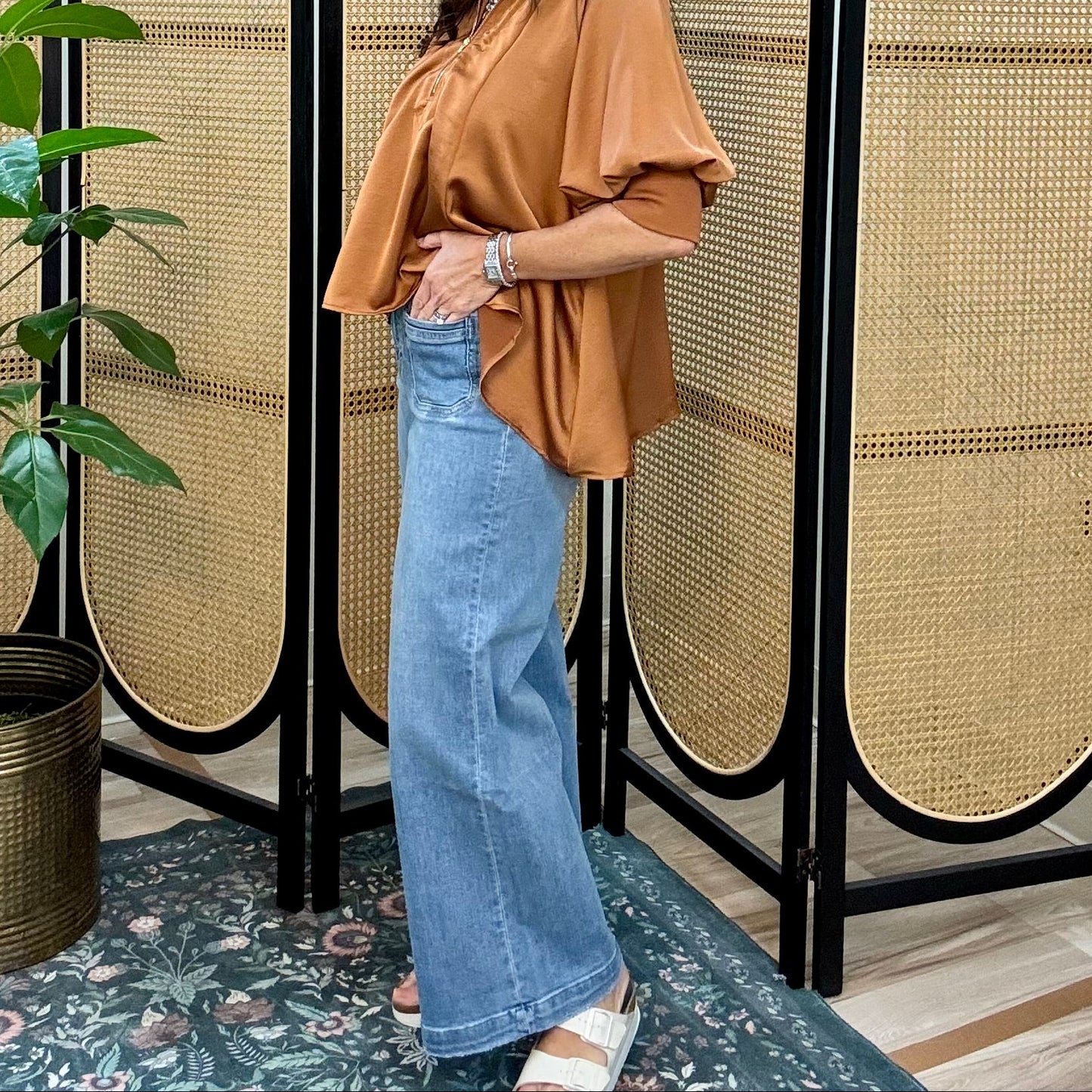 Wide Leg Cropped Denim
