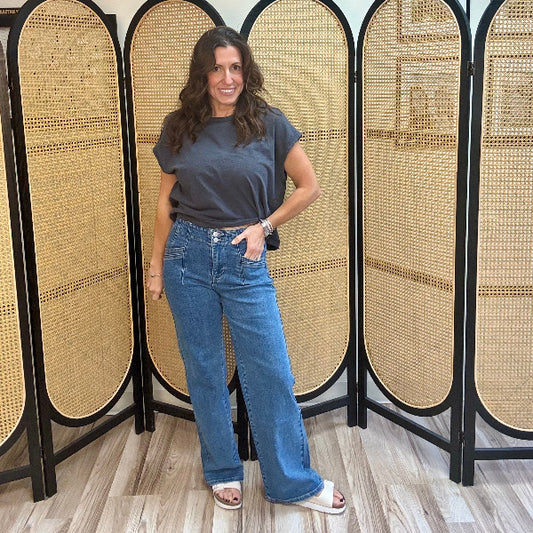 Super HR Denim w/ Double Button