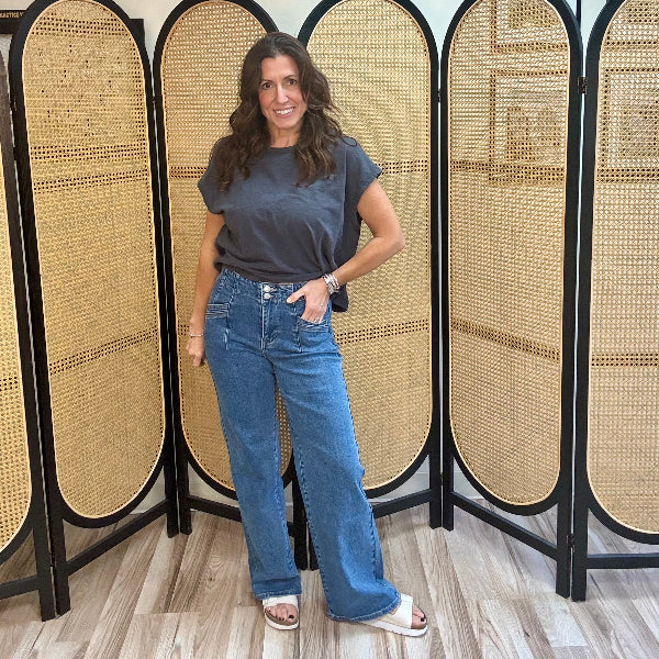 Super HR Denim w/ Double Button