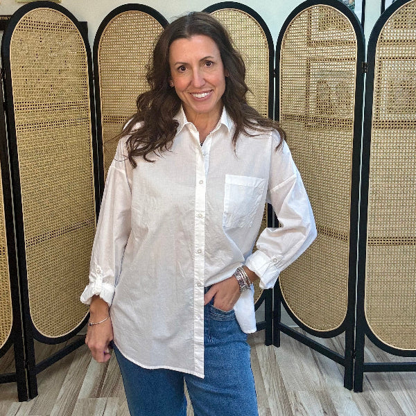 Crisp White Button Down