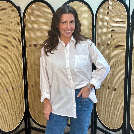 Crisp White Button Down