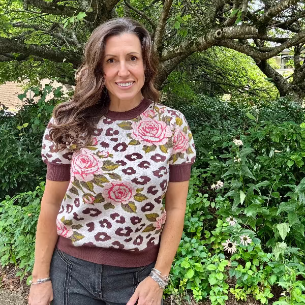 Floral Leopard Sweater