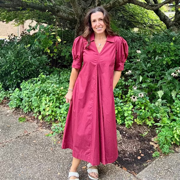 Maroon Forever Dress