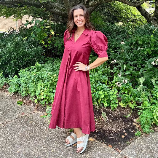 Maroon Forever Dress