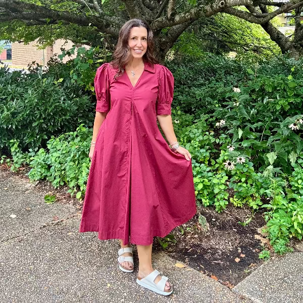 Maroon Forever Dress