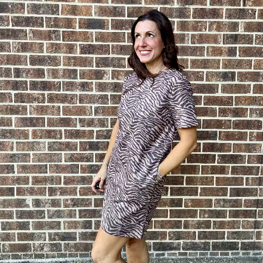 Understated Zebra Dress