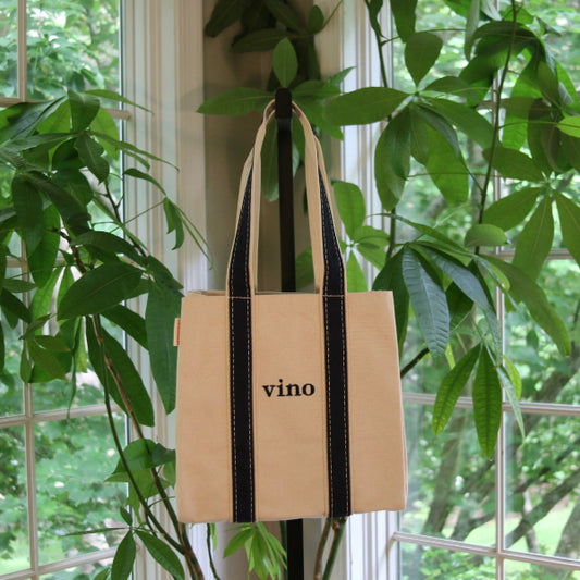 Four Bottle Wine Tote - BLUE VINO