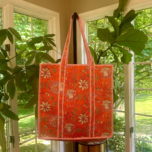 Mia Block Print Tote