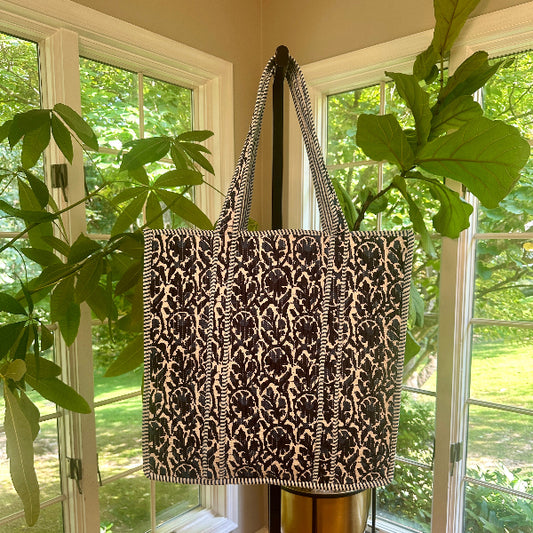 Mary Block Print Tote