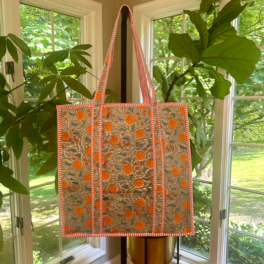 Caroline Block Print Tote