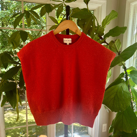 Red Hot Sleeveless Jumper