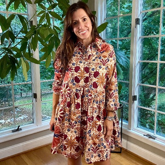 Daisy Floral Button Dress
