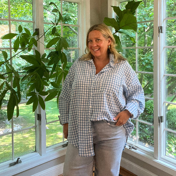 Oversized Gingham Button Down Shirt