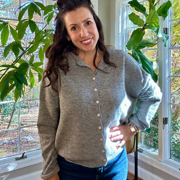 Heather Grey Piper Cardigan