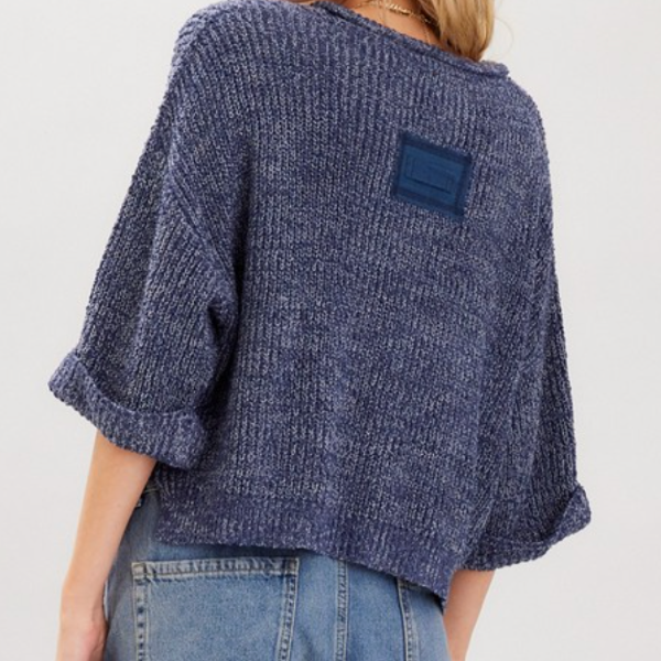 Cropped Patch Sweater